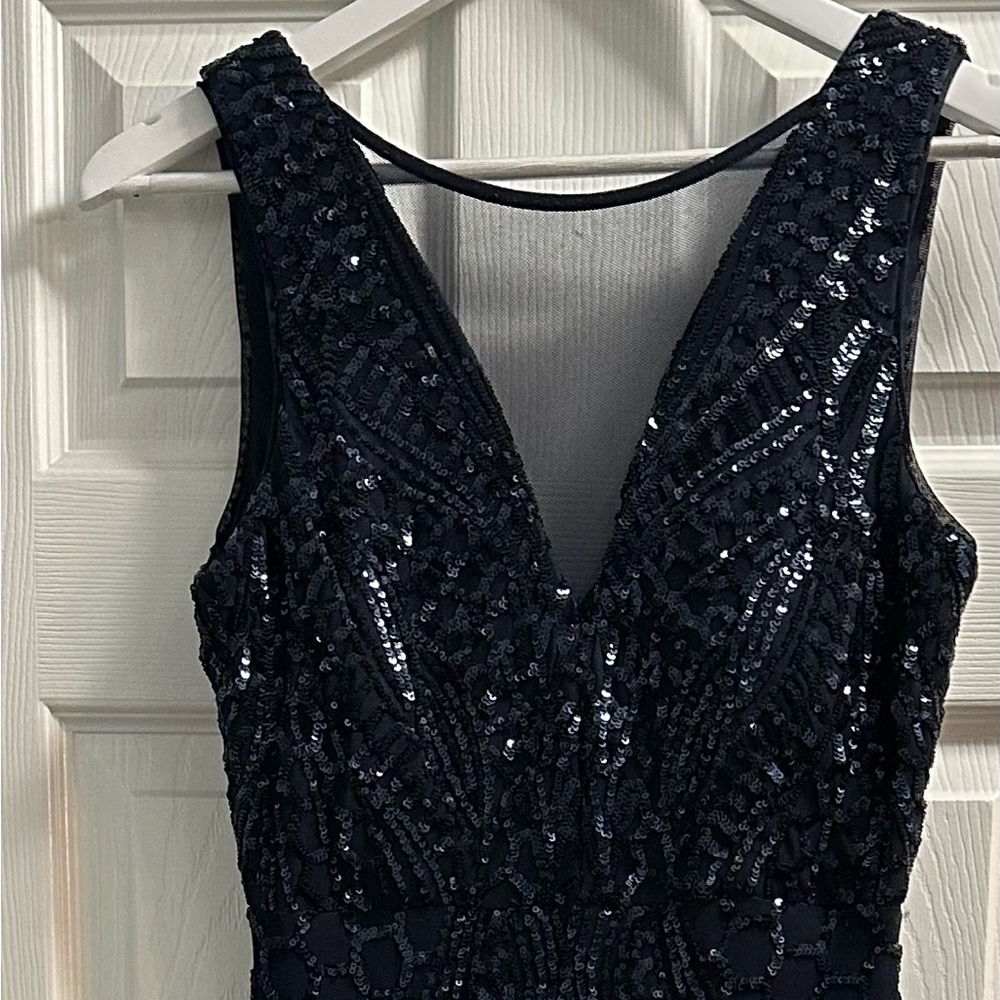Evening gown size 4 navy blue
